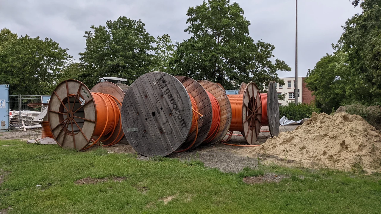 Bobines industrielles de fibre optique blindée